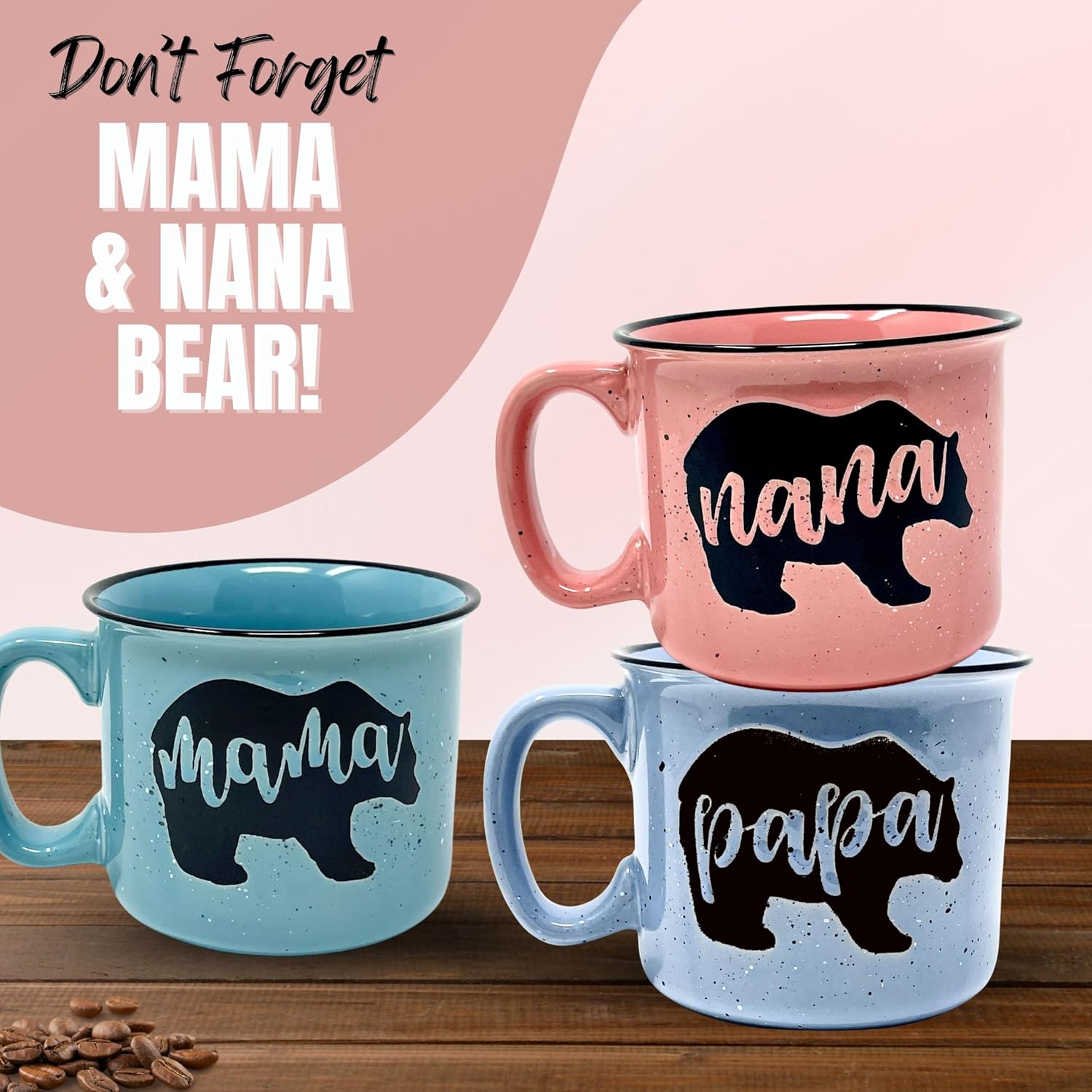 Papa Bear 15oz Coffee Mug for Dad, Father, Grandpa, Husband - Unique Fun Gifts for Men, Grandads, Grandfather, Grandad, Pop Gifts from Grandkids for Father's Day, Christmas, Birthday Presents