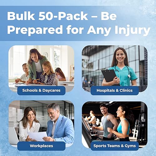 Miniatura 6 de Paquete frío instantáneo | Bolsas de hielo desechables – Terapia de frío para lesiones, hinchazón, inflamación, tensiones musculares – Ideal para