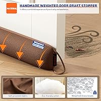 Vista 3 de MAGZO Tope de Corrientes de Aire para Puerta, Bloqueador de Corrientes de Aire Bajo la Puerta de 32 Pulgadas Tope de Ruido, Bloqueador de Viento