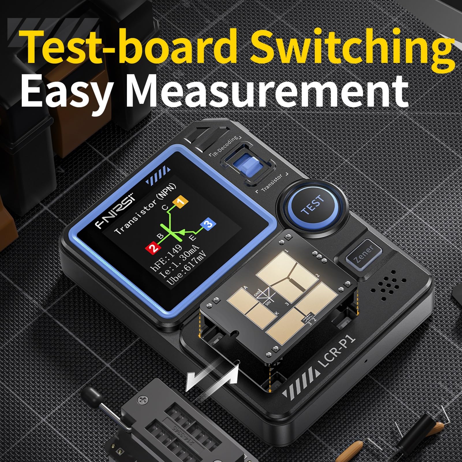 Jadeshay Tester kondensatorów ESR wielofunkcyjny tester komponentów elektronicznych SMD do testowania wytrzymałości i elektronicznych komponentów tranzystorowych