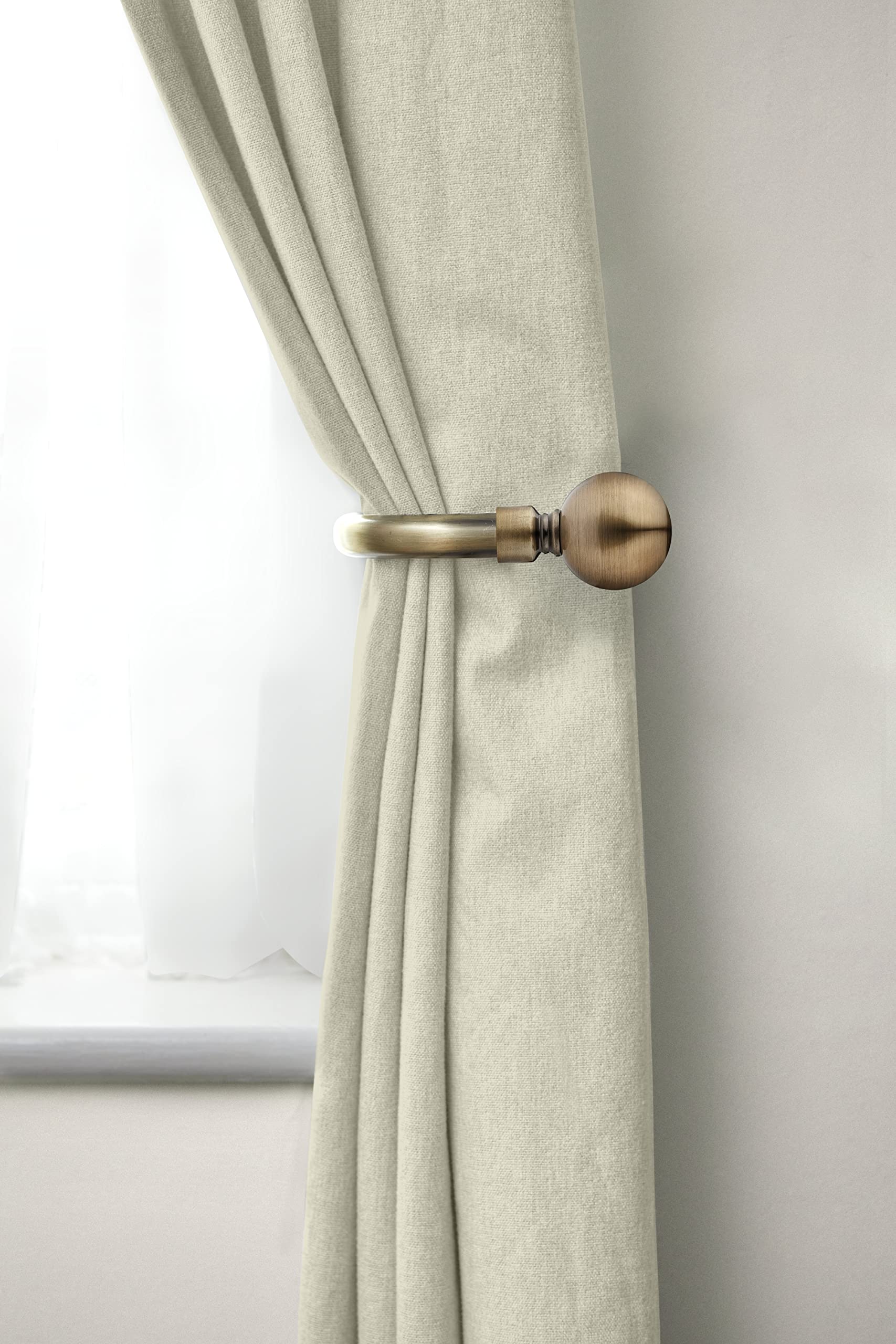 Emma Barclay  Brown Metal Holdback Pair Tiebacks Ball, Sports Direct