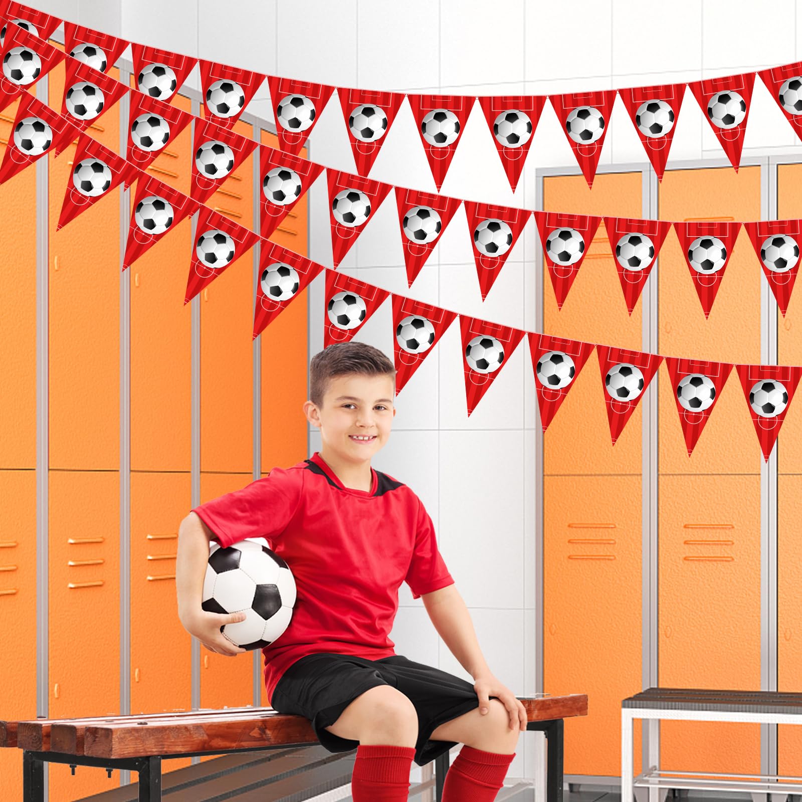 Fußball Geburtstagsdeko Set - Banner, Ballons & Girlande Für Jungen-Party