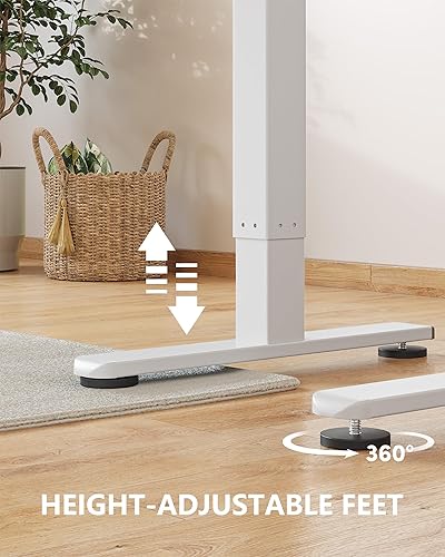 Miniatura 5 de BANTI Escritorio eléctrico de pie ajustable de altura de 48 x 24 pulgadas, mesa de pie, escritorio de oficina en casa con tablero de empalme, parte