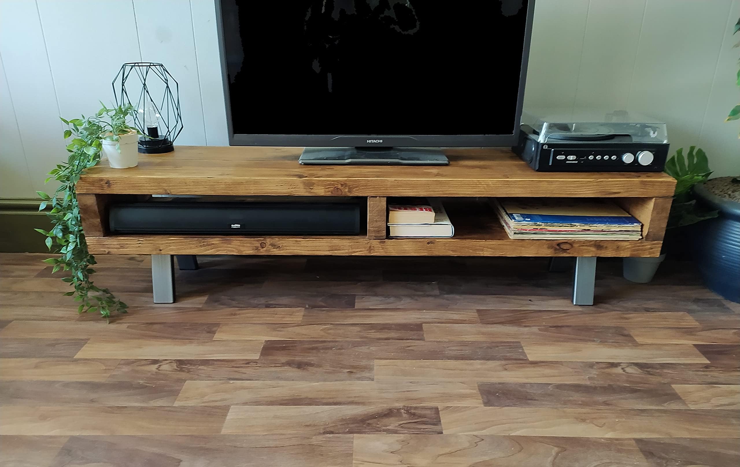 Contemporary rustic industrial tv stand or coffee table 100 cm