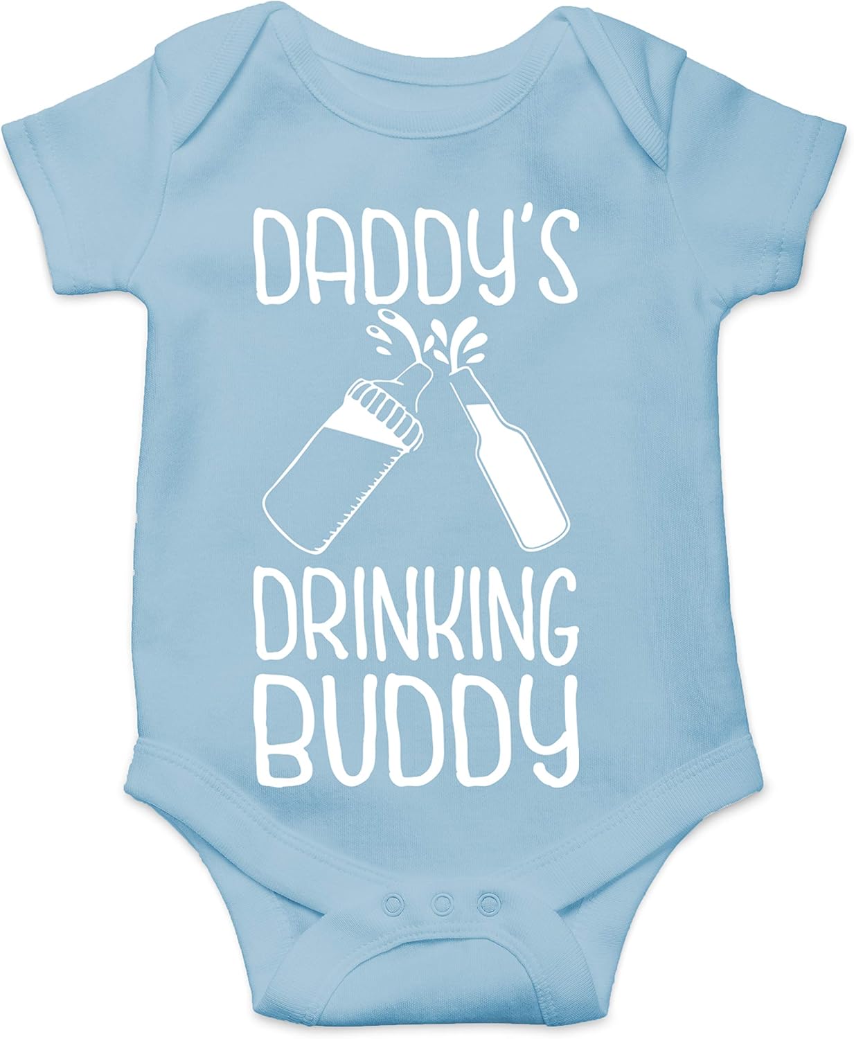Belle Homie Daddy's Drinking Buddy - Funny Baby Essentials Bodysuit - Infants Outfit Newborn Unisex Rompers