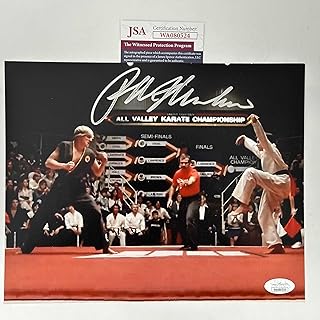 Autographed/Signed Ralph Macchio The Karate Kid Crane Kick 8x10 Photo JSA COA