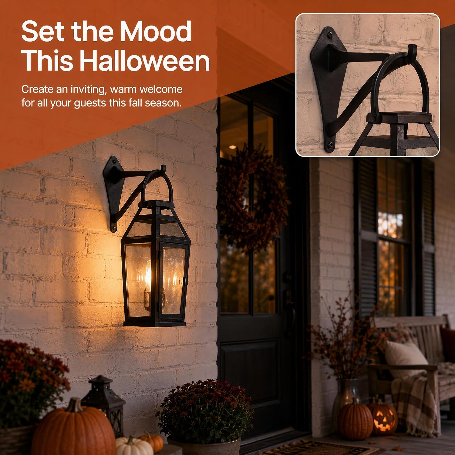 Halloween Porch Hanger Holder Brackets Set of 2