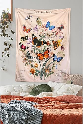 Miniatura 4 de Zussun Tapiz de árbol de la vida verde, tapiz vertical de bosque indio, tapiz para dormitorio, estético, naturaleza, floral, plantas, tapiz para