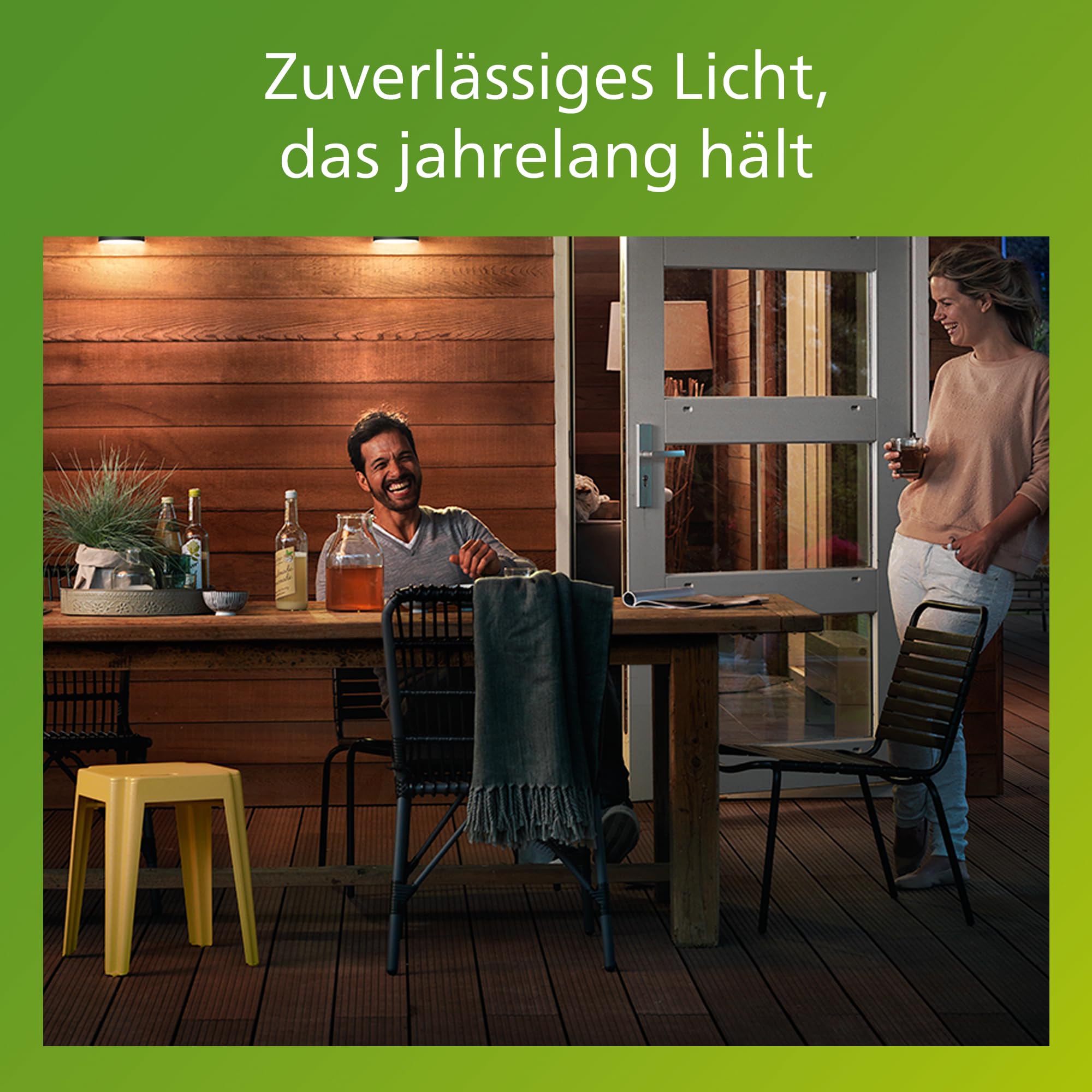 Philips Lois Flutlichtstrahler für den Außenbereich, inkl. Bewegungssensor, 50 Watt, 3000K weißes Licht, Schwarz
