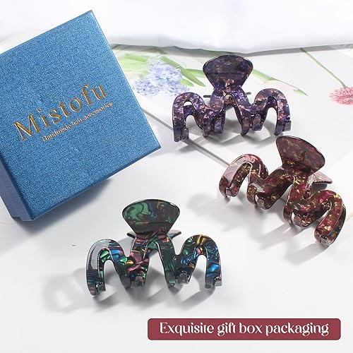 Miniatura 7 de Pinzas para el cabello para mujer, pinzas para el cabello medianas, garra antideslizante para cabello fino, 3 colores