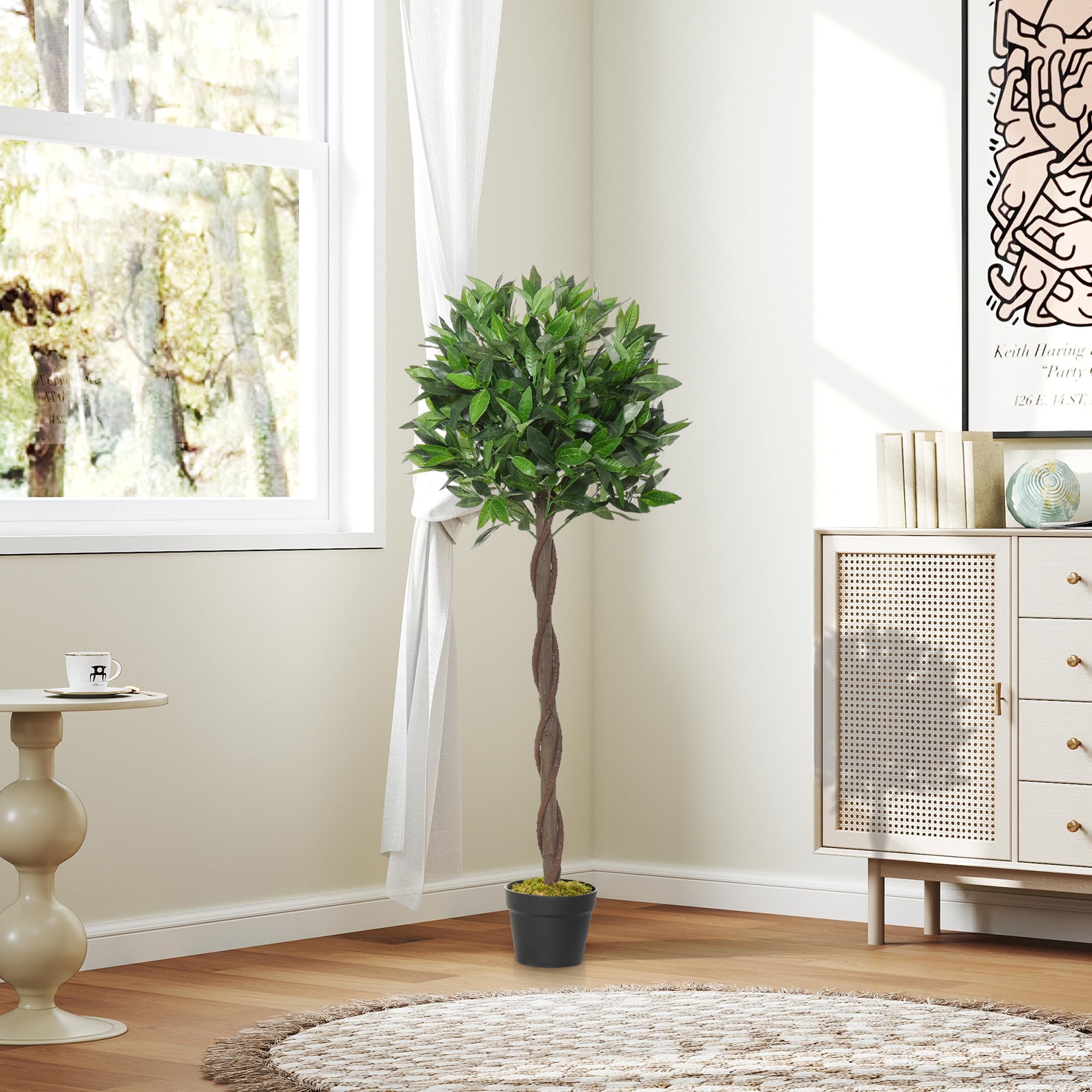 2er Set Künstliche Zedern 120cm - UV-beständig & Wetterfest Für Balkon