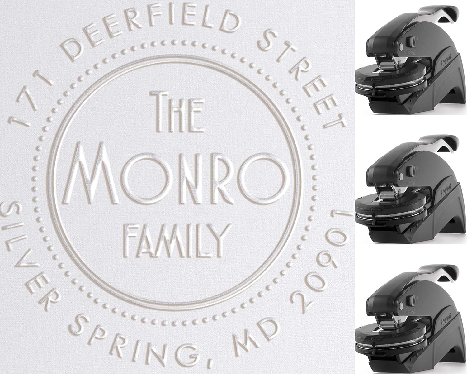 Custom Address Embosser, Monogram Embosser, Personalized