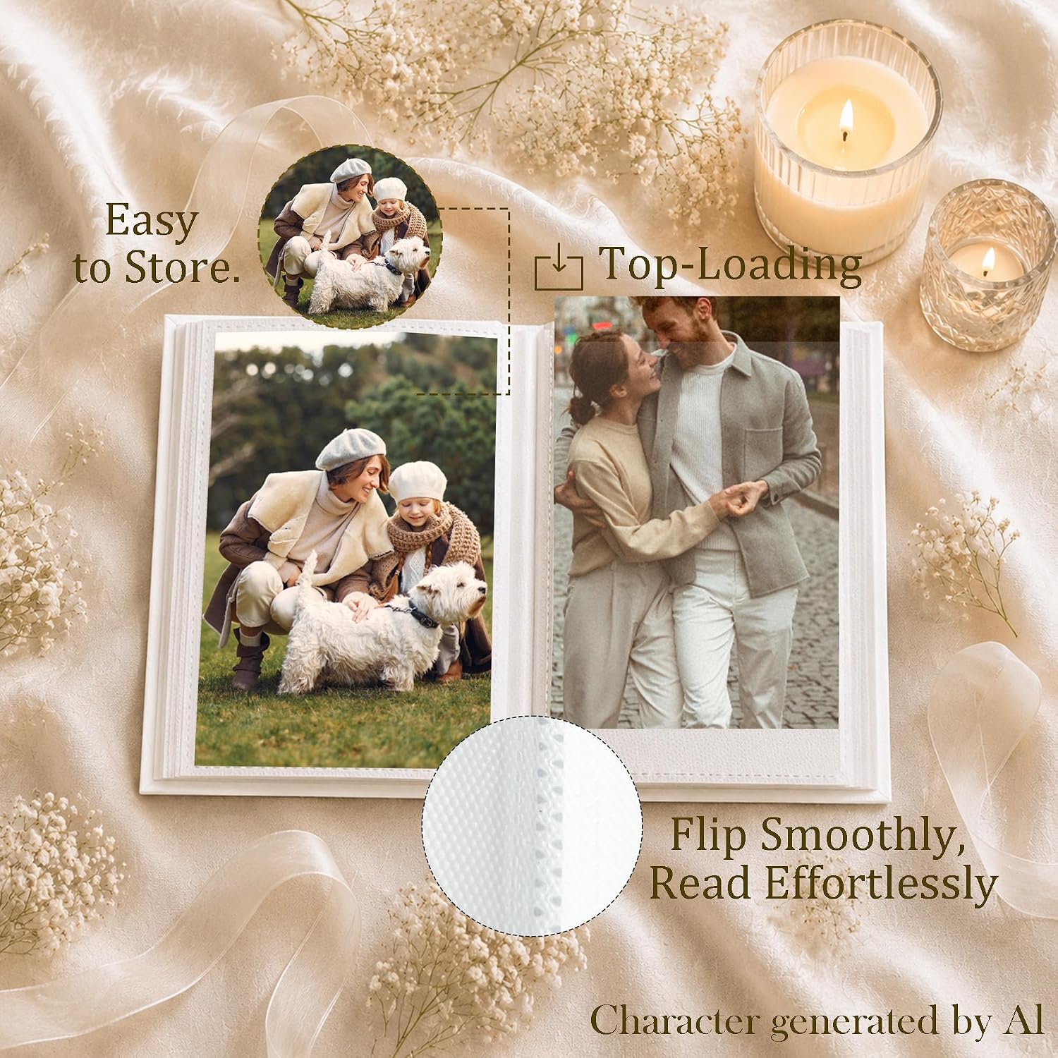 Butter Mother and Baby Photo Album Holds 36 4x6 Photos image 2