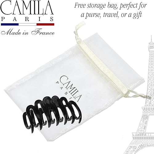 Miniatura 6 de Camila Paris CP3561 - Pinzas para el cabello francesas pequeñas para mujer, cabello grueso para cabello largo y rizado, ondulado, pinza de pelo para