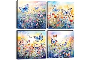 Uplift Your Abode with Tranquil Butterfly Canvas Wall Art: A Majestic Symphony...