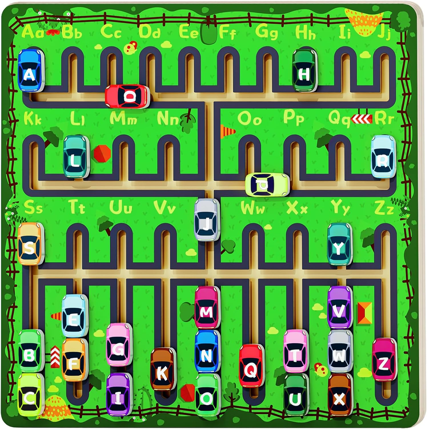 Montessori Wooden Alphabet Learning Toys for Toddlers,ABC Sorting & Matching Games for Kids, Preschool Educational Activities for Fine Motor Skills Development