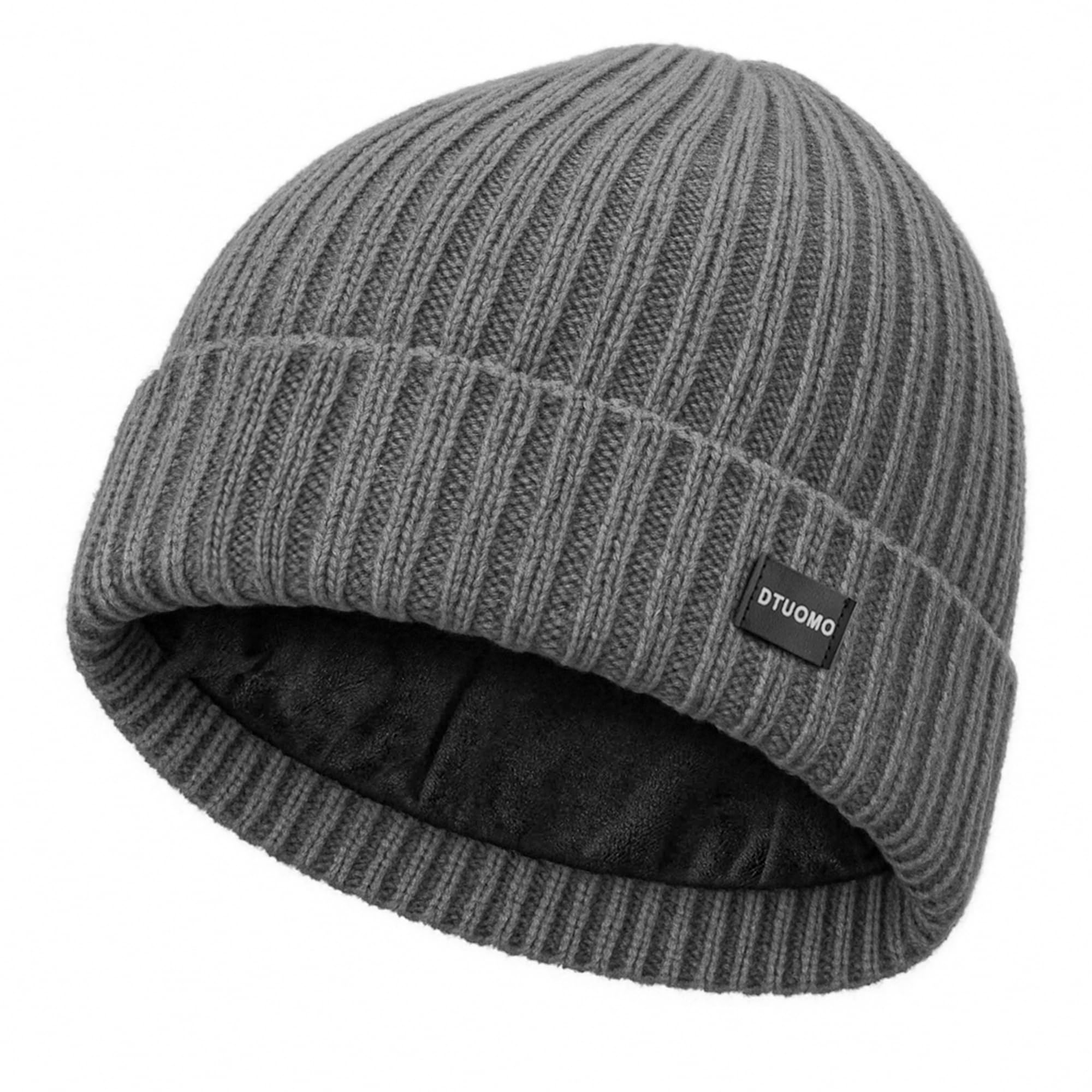 Double-Layered Merino Wool Beanie Ski Cap Winter Hat Unisex Classic 80% Merino Wool Waffle Knit Fisherman Beanie Watch Cap Dual  main image 4