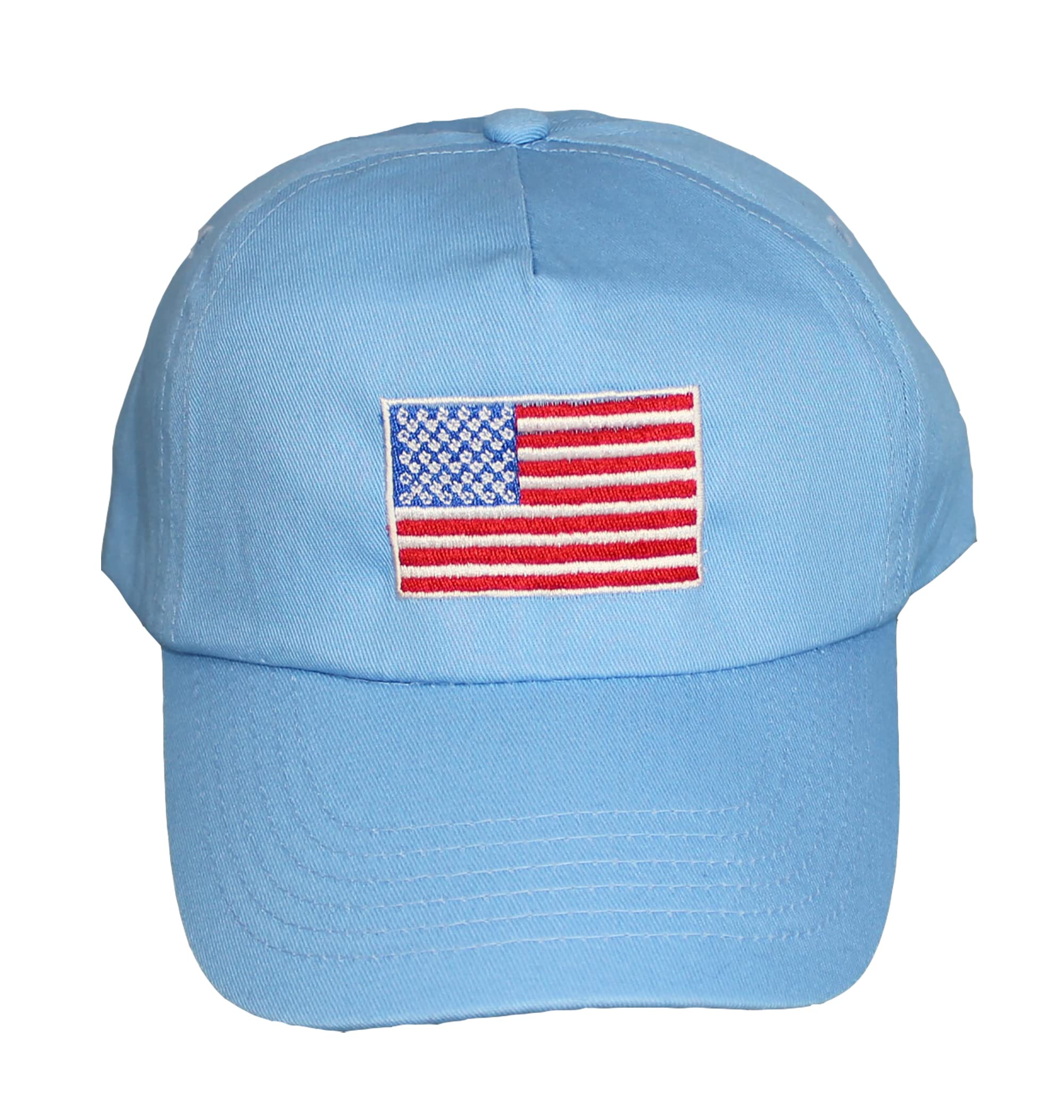 Teddyts Men's Blue Usa American Flag Light Adjustable Baseball Cap