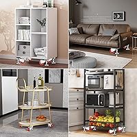 Vista 5 de Ruedas giratorias de placa de nivelación de 3 pulgadas con almohadilla de pie de nivelación antivibración ajustable, ruedas giratorias resistentes