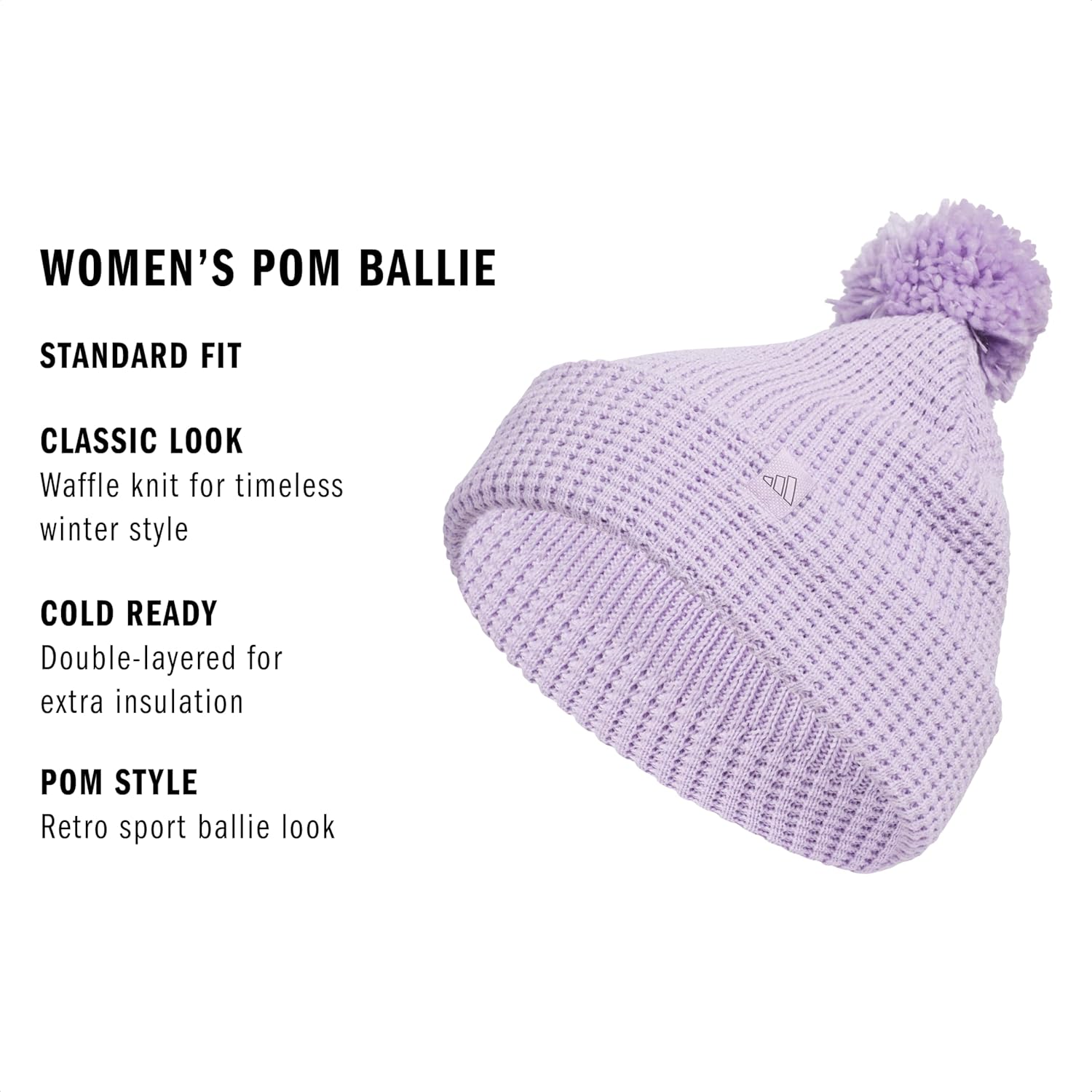 adidas Women's Pom Pom Beanie – Knit Ballie Hat, Standard Fit