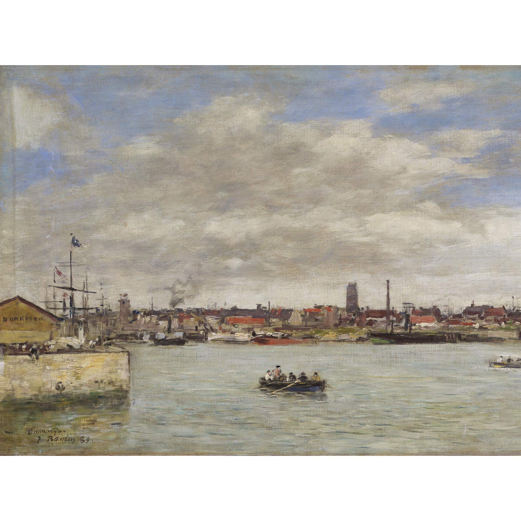Amazon.co.jp: Eugene Boudin Dunkerque 1889 Painting Premium Wall