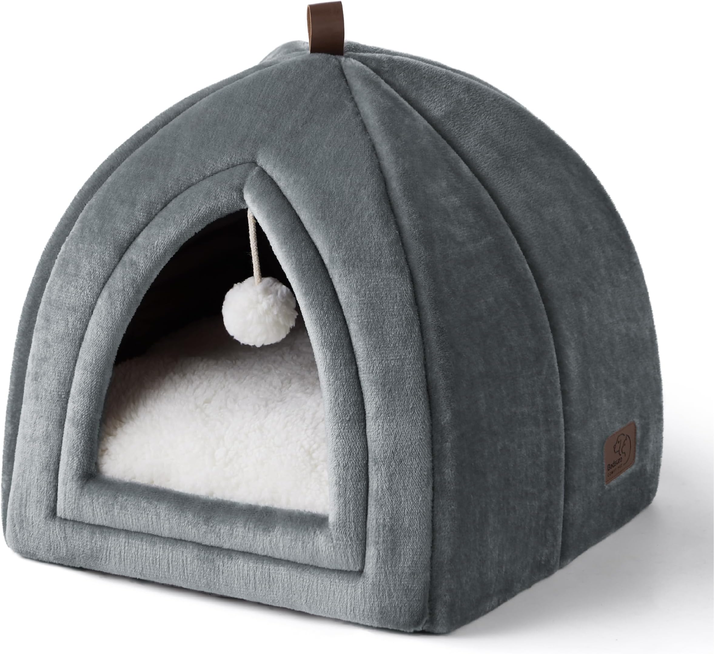 Bedsure Cat Cave Bed Igloo Small Cat Tent Bed House with Removable