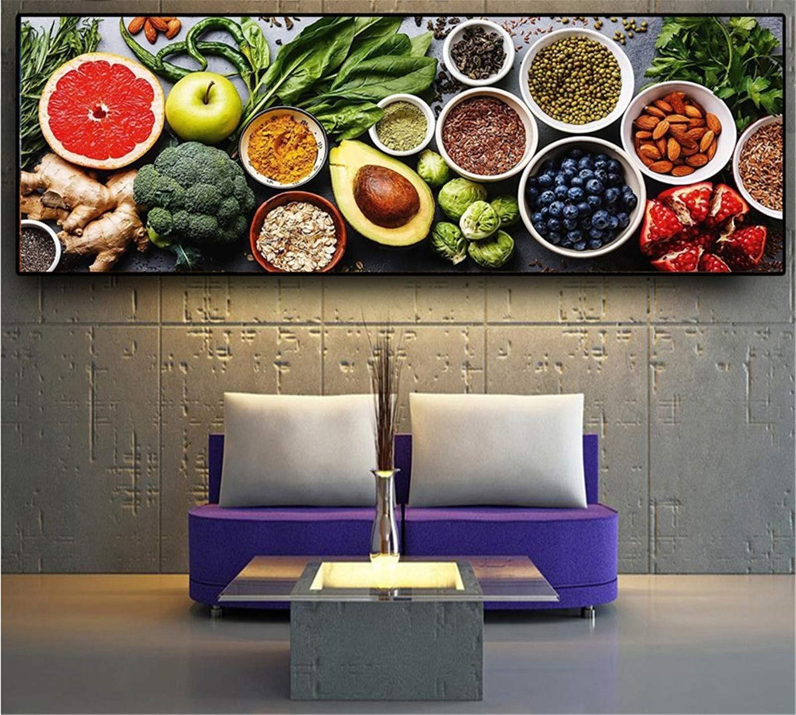 Kit peinture diamant broderie 5D DIY gourmet fruits légumes diamond painting strass square drill