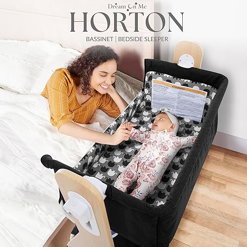 Miniatura 2 de Dream on Me Moisés Horton y cama de noche en color negro