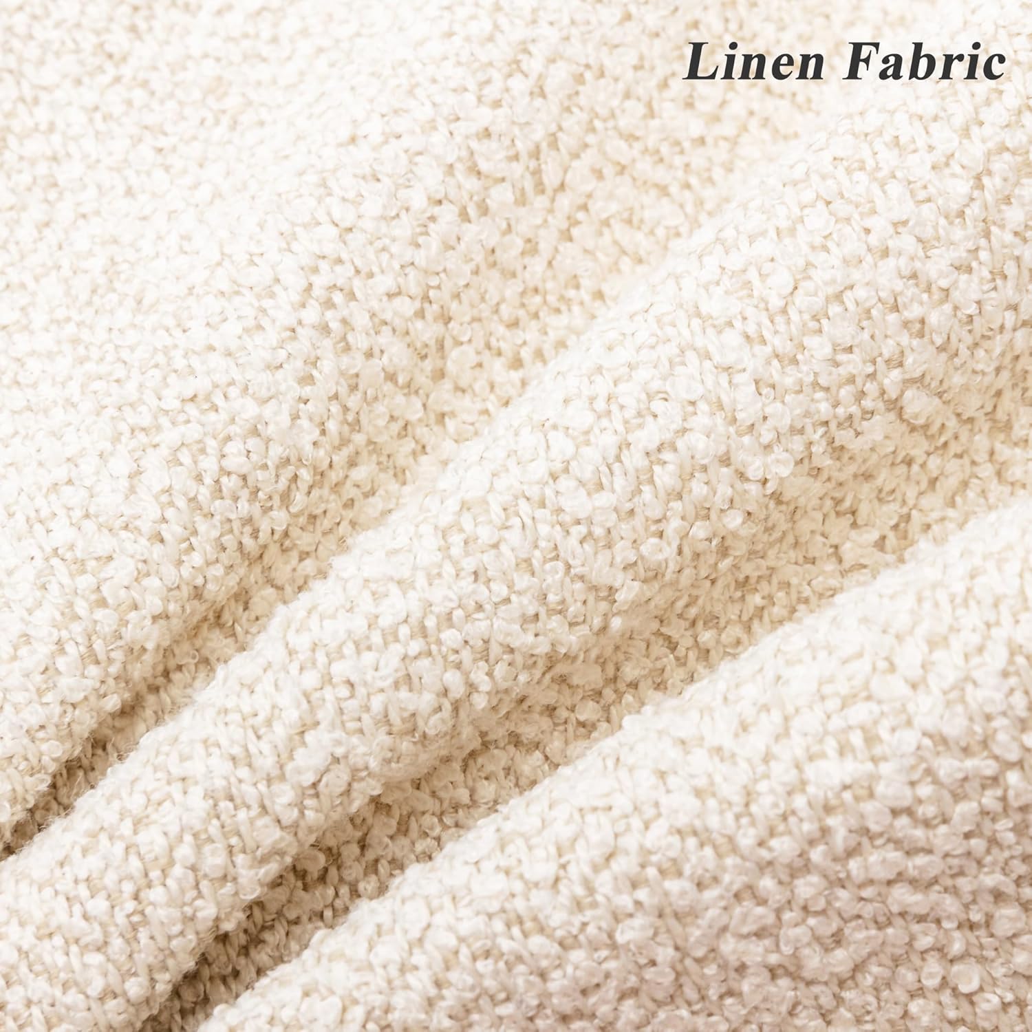 Zesthouse Upholstered Counter Height Stools Set of 2, Linen Fabric Bar Stools with Backs, 26" Modern Counter Height Chairs for Kitchen Island, Luxury Metal Barstools with Extra Thick Cushion, Beige