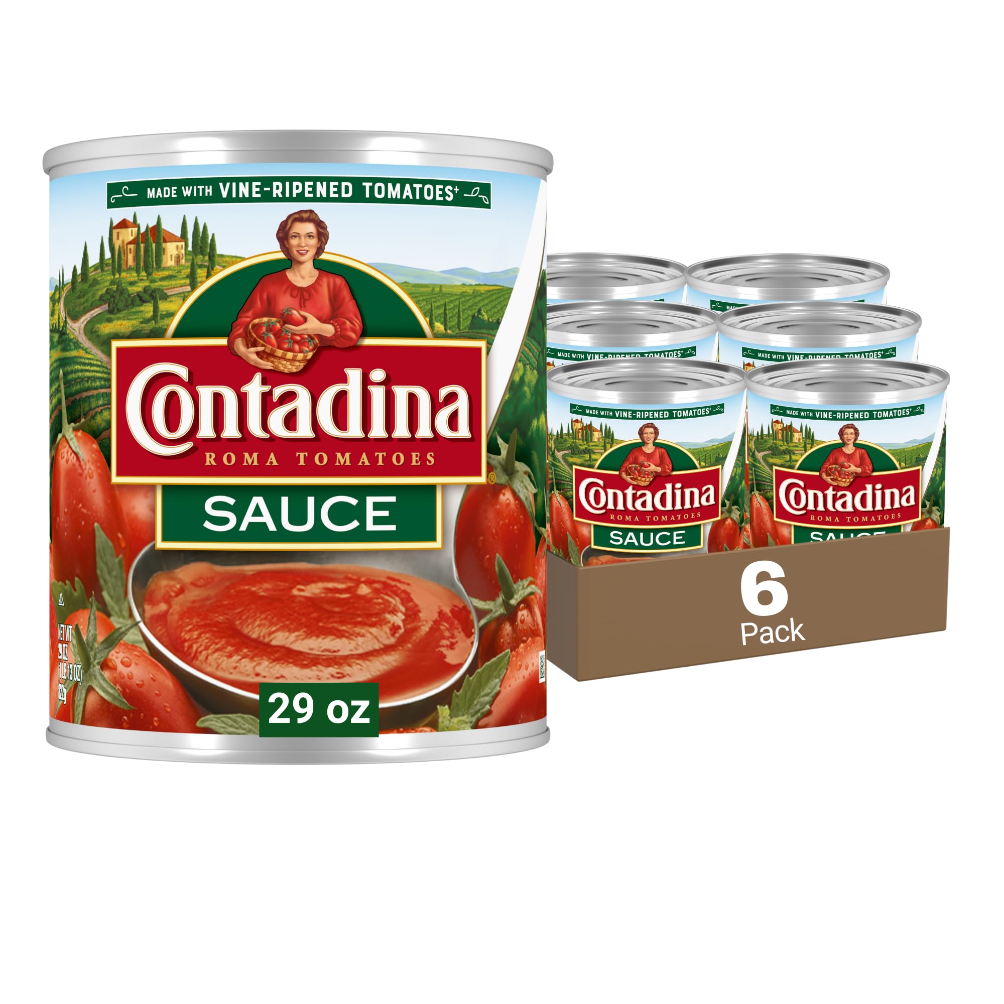 Contadina Tomato Sauce, 29 oz (Pack of 6 Cans)