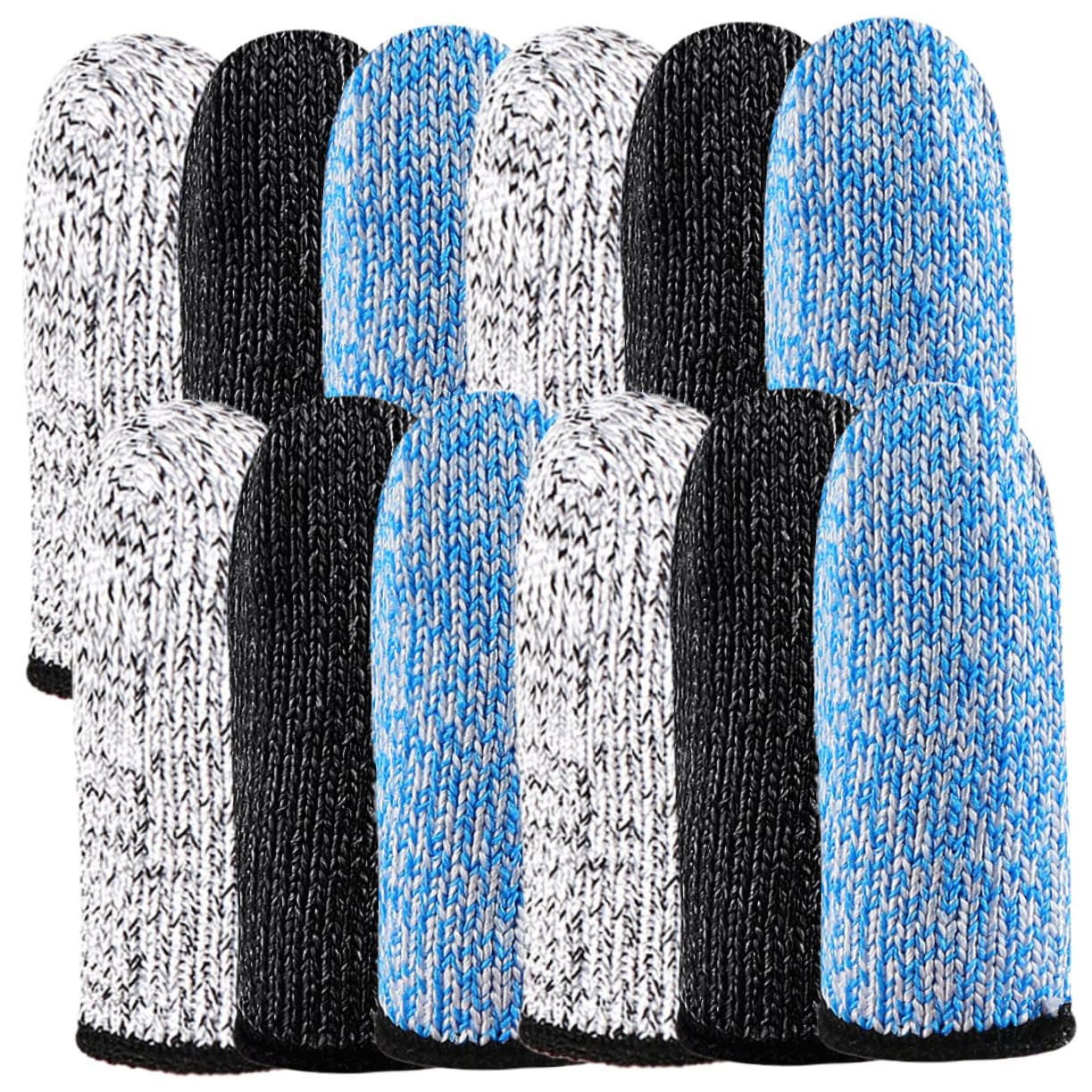 Didiseaon 6 Pair Finger Protectors Cut Resistant Breathable Comfortable for Kitchen Crafting Gardening