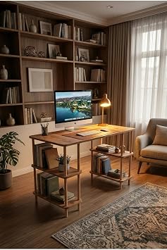 Kitapl kl  Bilgisayar Masas  Rafl   al ma Masas  Modern Dekoratif Ofis Mobilyas  Atlantik  am