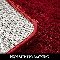 Vista 119 de MIULEE - Juego de 2 tapetes para baño, absorbentes, microfibra esponjosa y gruesa, con reverso antideslizante, lavable a máquina, para baño, ducha