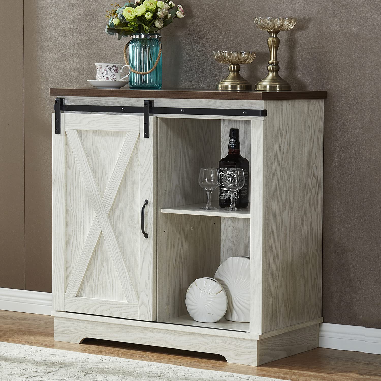Buy Mixcept Modern Farmhouse Storage Kitchen Buffet Server