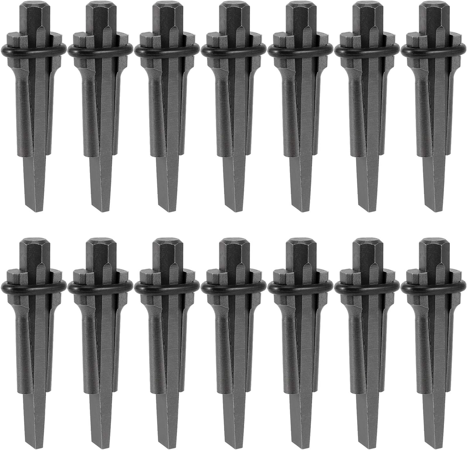 ZEONHAK 14 PCS Wedge and Feather Shims, Heavy Duty 5/8 Inch Plug Shim and Wedge for Stone, Rock, Granite, Marble, Concrete