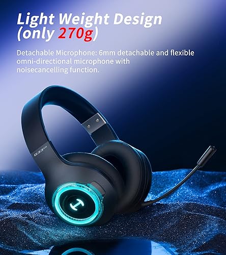 Miniatura 6 de HECATE by Edifier G33BT - Auriculares inalámbricos para juegos con micrófono desmontable, auriculares Bluetooth para PC, PS5, PS4, Nintendo Switch,