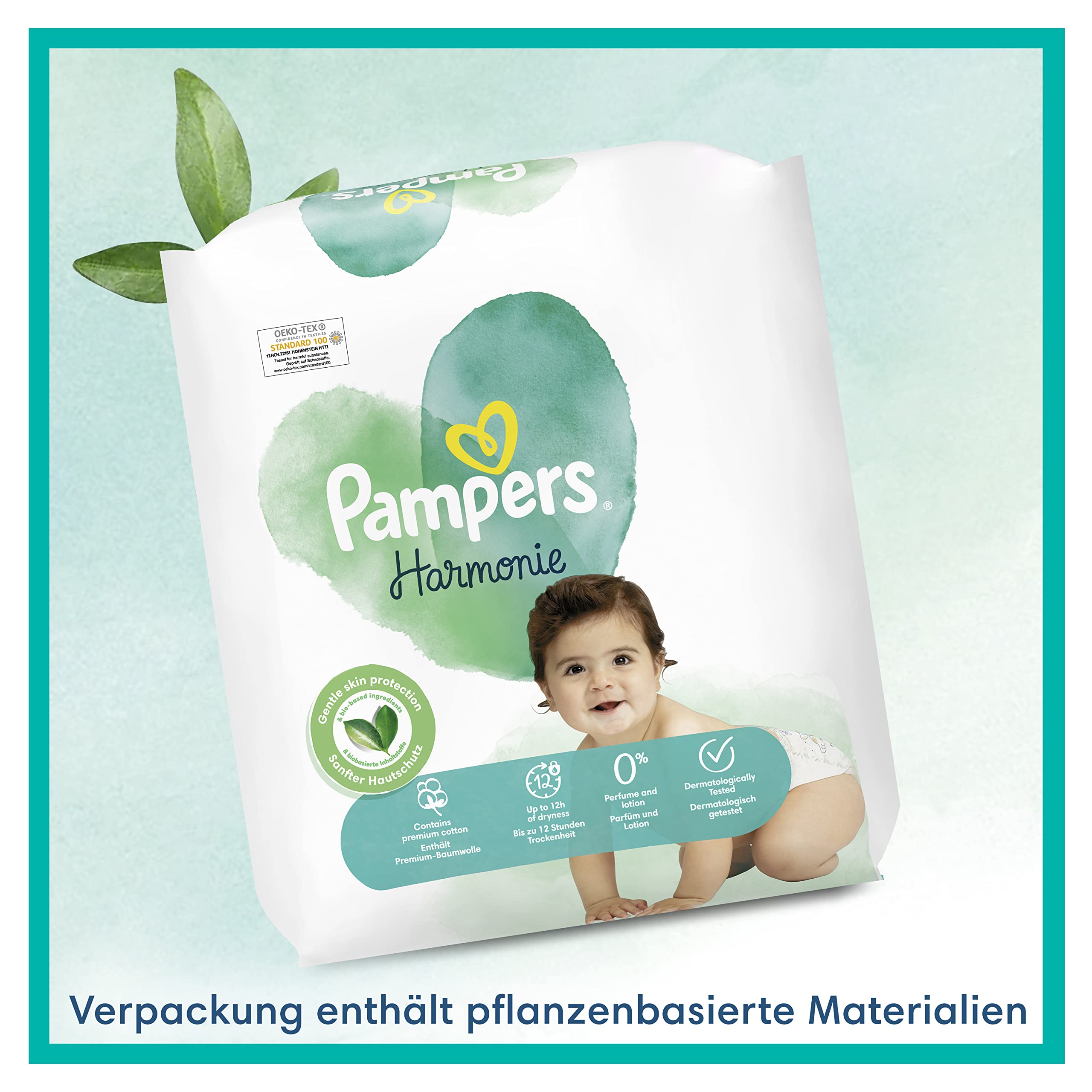 Pampers Baby Windeln Größe 2 (4-8 kg) Harmonie, HALBMONATSBOX, Sanfter Hautschutz Und Pflanzenbasierte Inhaltsstoffe, 240 Stück