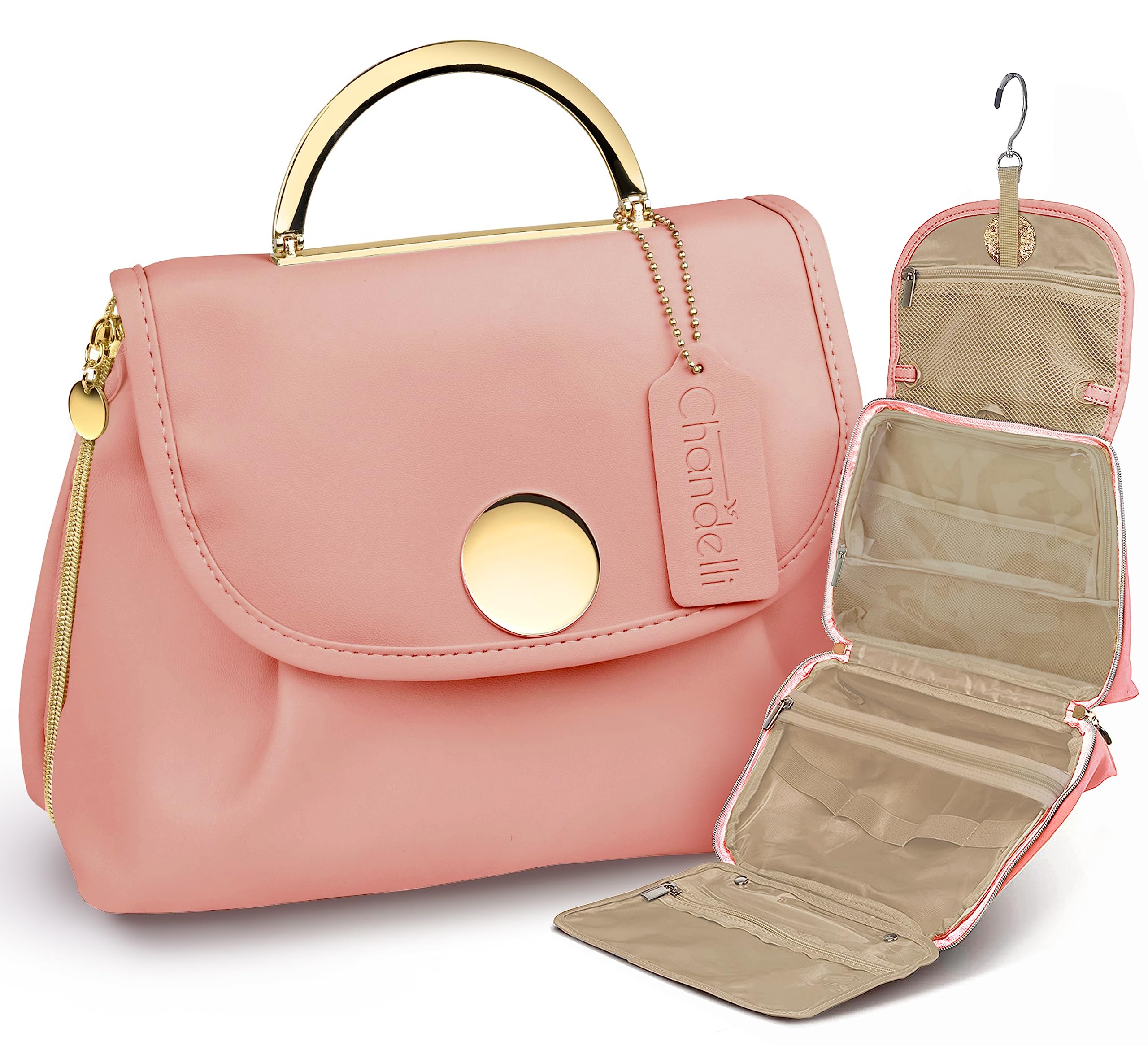 Chandelli Travel Toiletry Bag for Women is a Great Travel Bag & The Perfect Toiletry Bag for Traveling with Travel Size Toiletries, Great as Gifts for Women