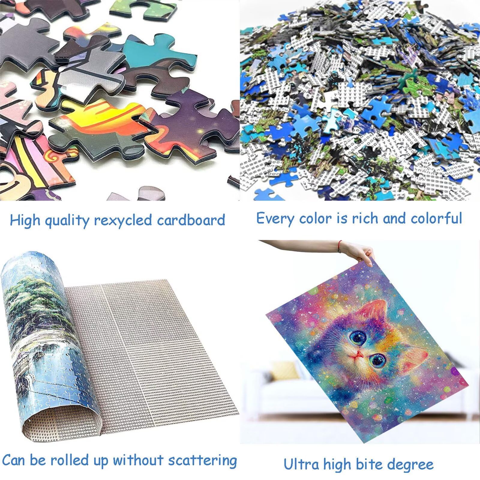 Puzzle 3000 elementów abstrakcyjne puzzle dla dorosłych kot 122 x 81 cm unikalne rzemiosło klasyczne 3D drewniana układanka do rodzinnych gier aktywnych, układanka zrób to sam do dekoracji ścian domu
