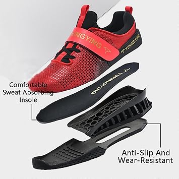 Yummsion Zapatos De Fitness Deadlift,Zapatillas De Halterofilia,Zapatillas Halterofilia,Zapatillas Powerlifting Hombre,Zapatos De Levantamiento De Pesas Y Fitness,CóModo,para Gym Squat2