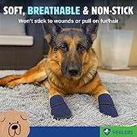 Vista 5 de HEALERS PetCare - Vendajes de gasa para botines de perro Protege las patas de los perros, XS, gasa para botas