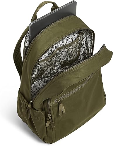 Miniatura 4 de Vera Bradley - Mochila Campus de algodón para mujer, Escalada Ivy Green
