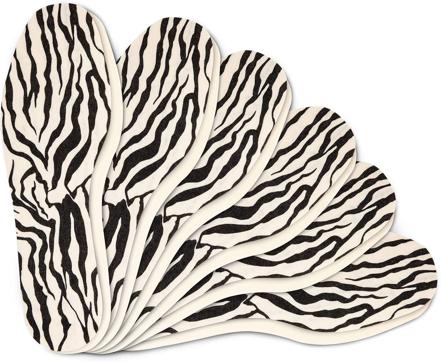 6 Paar Kaps Damen-Einlegesohlen Leopard – Weicher Latexschaum, Ca. 3 Mm Dick, Größe 38 EUR / 5 UK, Für Maximalen Komfort