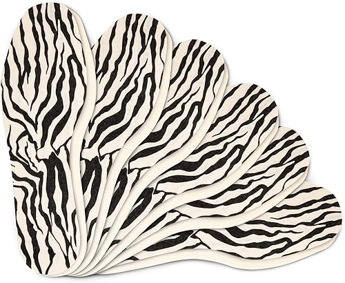 Kaps Plantillas Zapatos Cebra, Paquete de 6 Pares de Plantillas para Mujeres, Pl