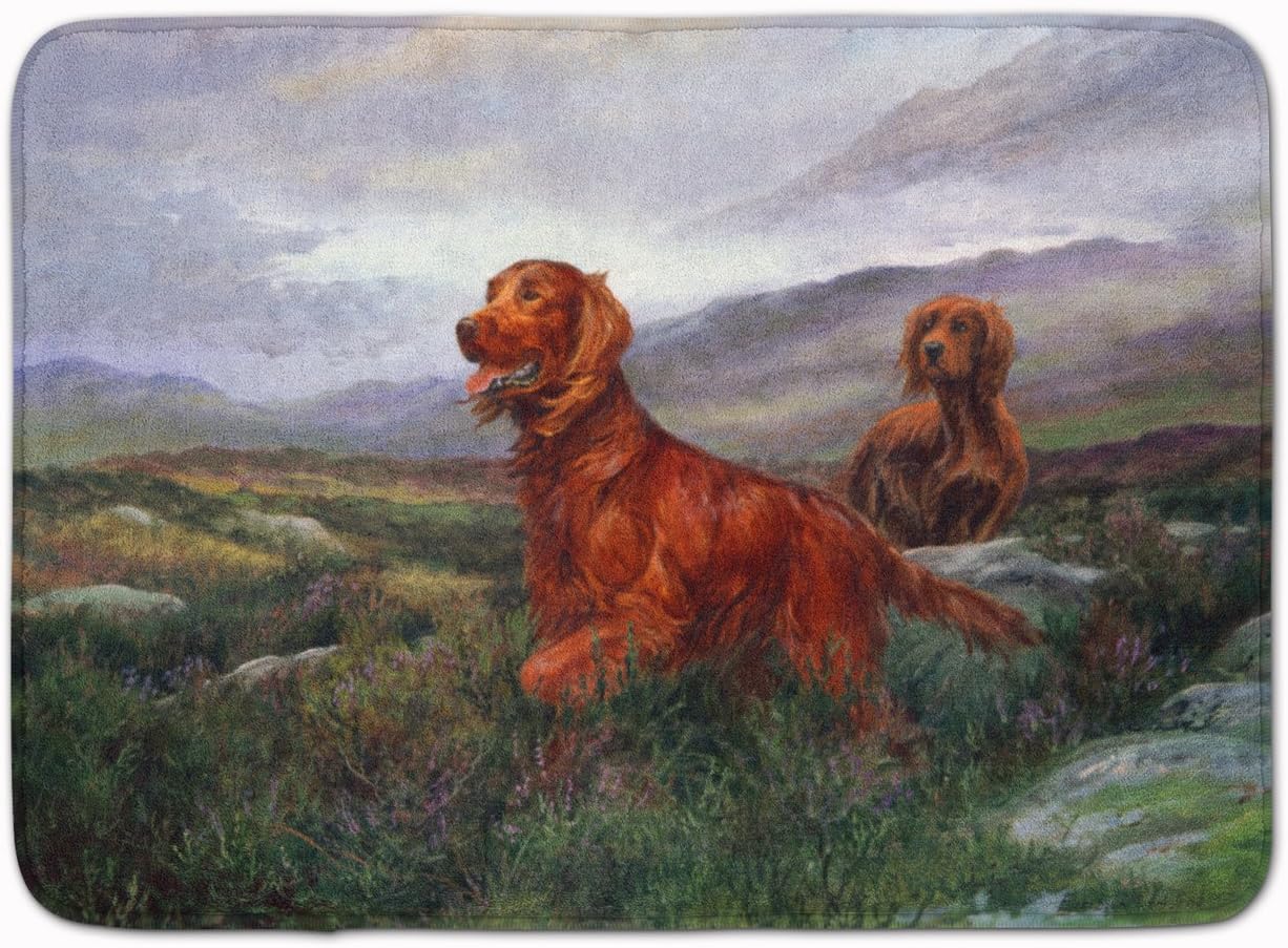 Caroline's Treasures Irish Setters by Elizabeth Halstead Doormat 19 x