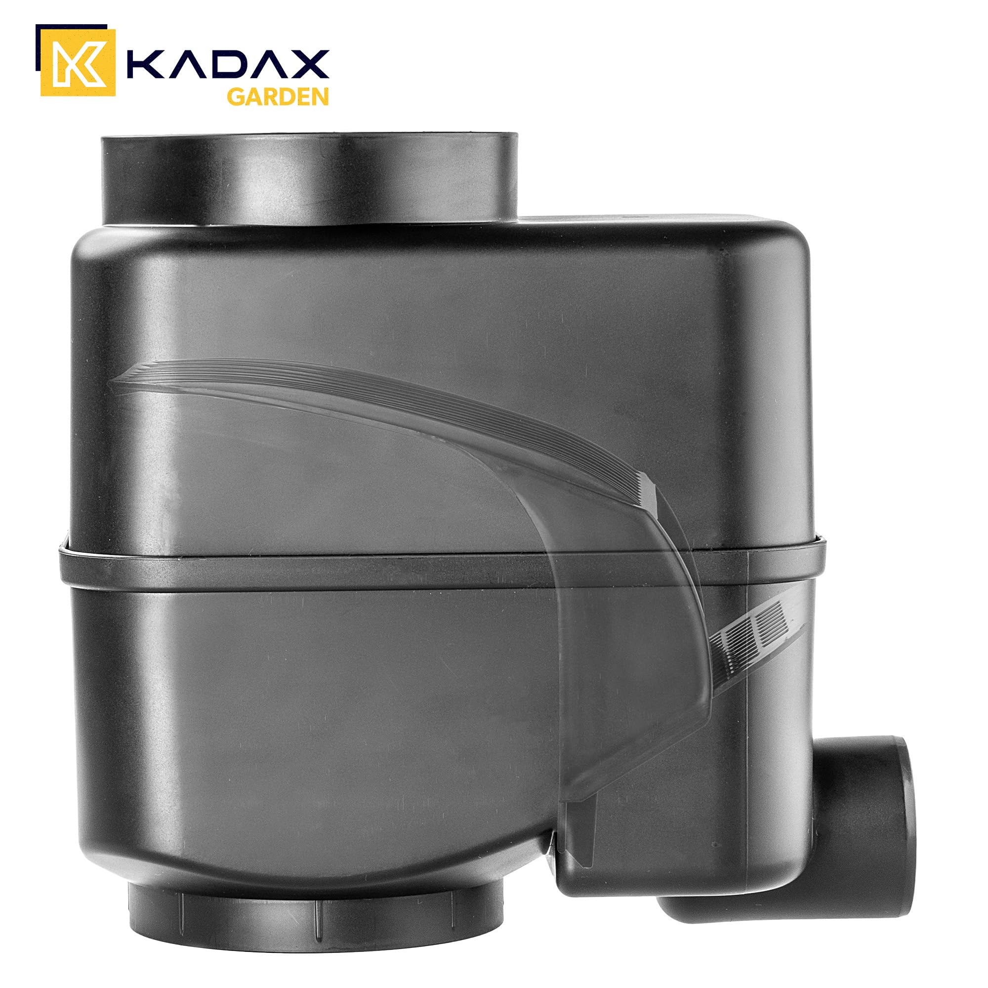 KADAX Collettore di acqua piovana per giardino, contenitore di acqua piovana per montaggio facile e rapido, serbatoio di acqua piovana, ladro di plastica (nero)