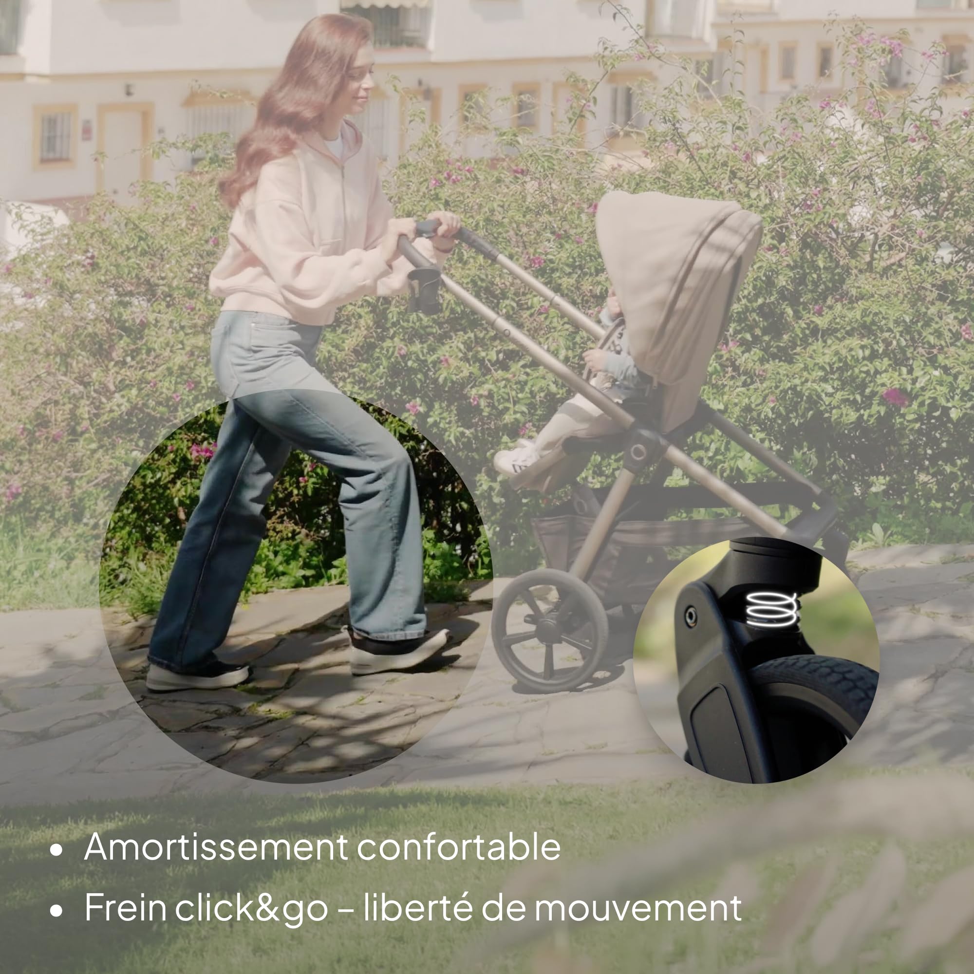 LIONELO 2en1 Carmine Poussette Combinée, jusqu'à 22 kg, Nacelle et Poussette