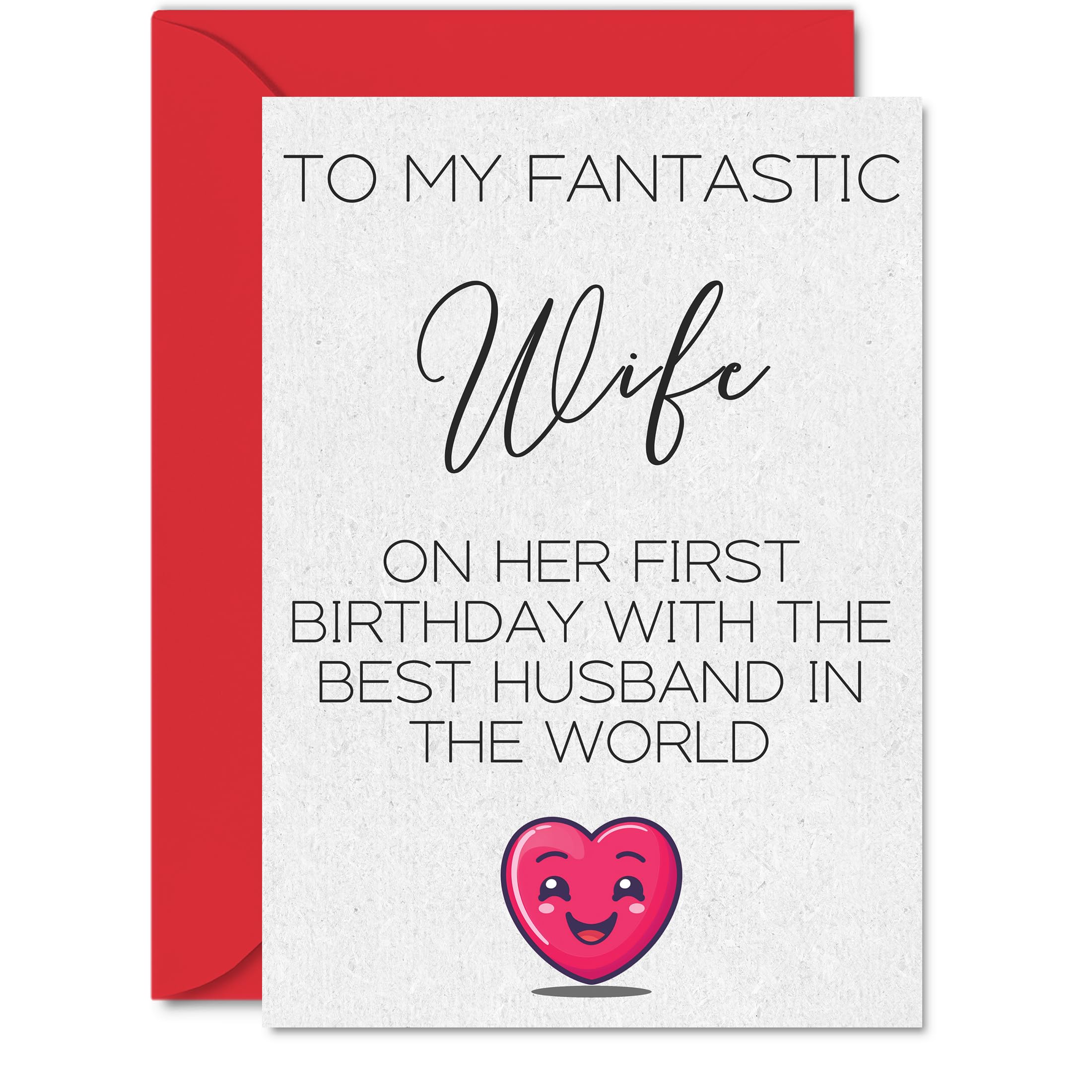 Funny Birthday Cards for Wife - Best Woman in the World - Cute Happy Birthday Card for Women Partner, A5 Inappropriate Humorous Bday Greeting Cards Her