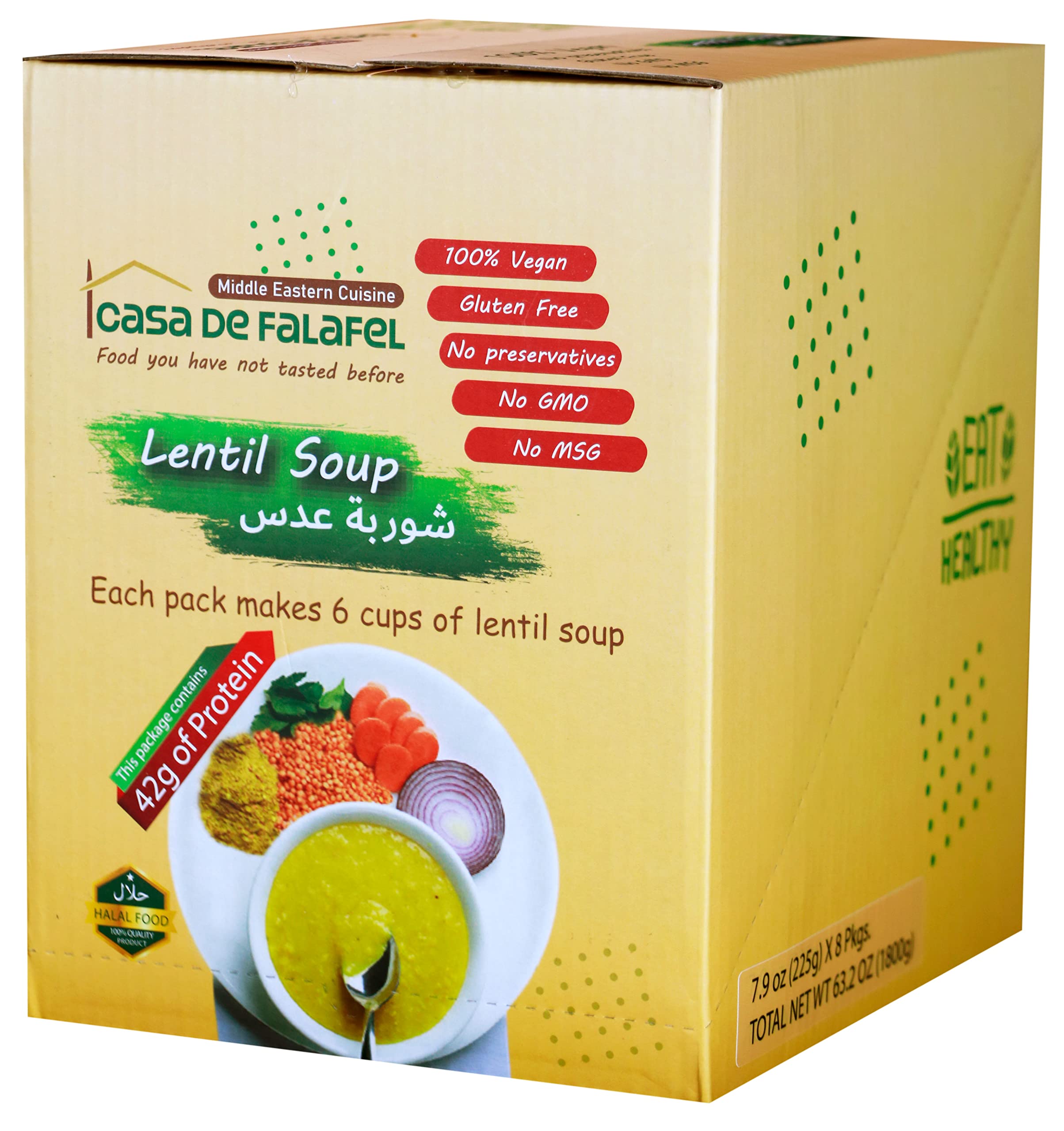 Casa De Falafel Lentil soup, 7.9 Ounce (Pack of 8)