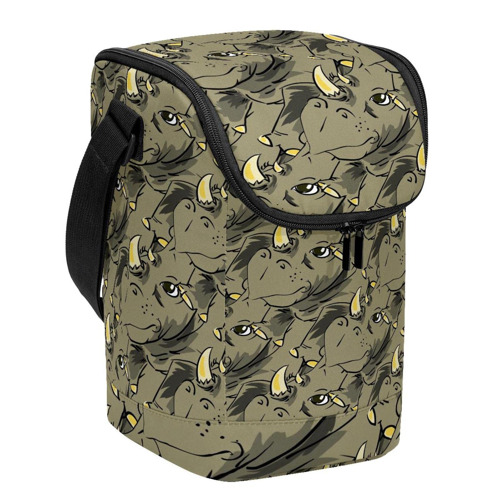Bolsa de almuerzo portátil térmica porta fiambreras diseño rinoceronte